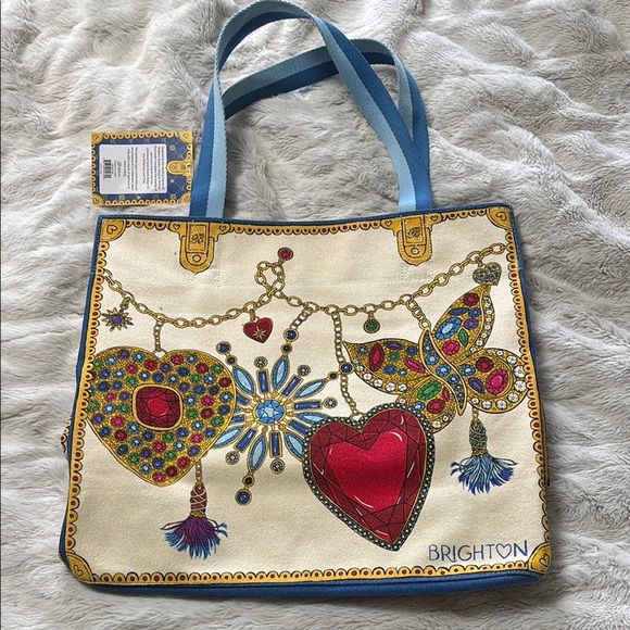 Brighton Glittering LOVE tote NWT - Picture 2 of 11
